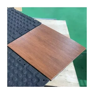 Wood-Grain PVC Rubber Gym Mats and Flooring Tiles