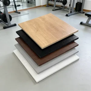 15mm Thick Wood Grain EPDM Rubber Tile Anti-Slip Workout Equipment Interlocking Mat