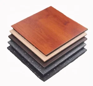 Wood Grain Rubber Gym Flooring for Gym, Bedroom and Office
