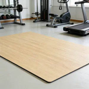 Wood Grain Rubber Tile Eco-Friendly Shock Absorption Sports Fitness 15-30mm Gym Protective Flooring