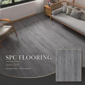 Wood Grain SPC Rigid Core Click Vinyl Floor Planks for Villa Decoration