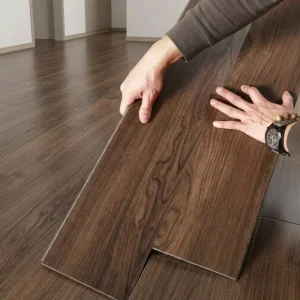 Wood Grain Special Design Widely Used Indoor UV Coating PVC Vinyl Click Flooring in Public Place