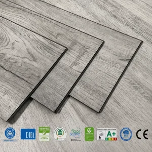 Wood Look Interlocking Lvt Floor Tiles Plastic Flooring Underlayment for Concrete
