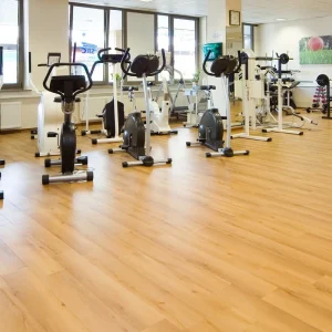 Wood Pattern Leisure Venues Flooring for Gyms Weight Rooms
