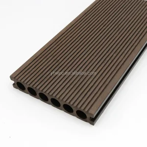 Wood Plastic Composite Decking Board Click Waterproof Fade-Proof Smooth Wood Grain Outdoor Garden Flooring