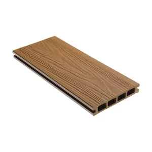 Wood-Plastic Composite Outdoor Decking Flooring Waterproof Anti-Slip for Garden Courtyard