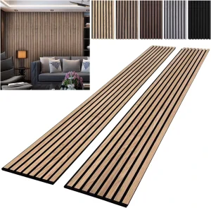 Wood Slat Wall Panels Sound Absorbing Panel Elegant Wood Slat Acoustic Panels for Wall and Ceiling Decor Akupanel