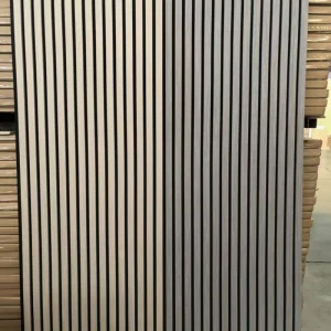Wooden Acoustic Slat Wall Panel Sound Proof Akupanel Acoustic Wood Wall Panels for Outdoor Warehouse Akustik Panel Holz