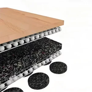 Wooden Rubber Floor for Gym Sports Rubber Mat