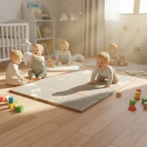XPE Modern Cartoon Pattern Home Folding Anti-slip Crawling Mat Thickened Baby Playmat Living Room Children Floor Mat