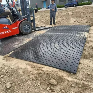 ZSPE Custom Plastic PE Paving Slabs Temporary Ground Protection Road Mats Swamp Floor Mat Construction HDPE Road Mat