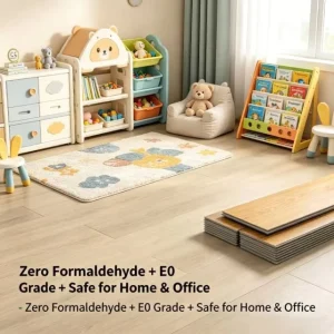 Zero Formaldehyde Baby Safe SPC Flooring ENF Grade Eco Standard Non Toxic Odorless Rigid Core Vinyl Plank for Nursery