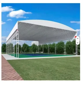 waterproof expandable Retractable Mobile Push Pull Tent Foldable Warehouse for Outdoor Basketball Court Car Parking Storage